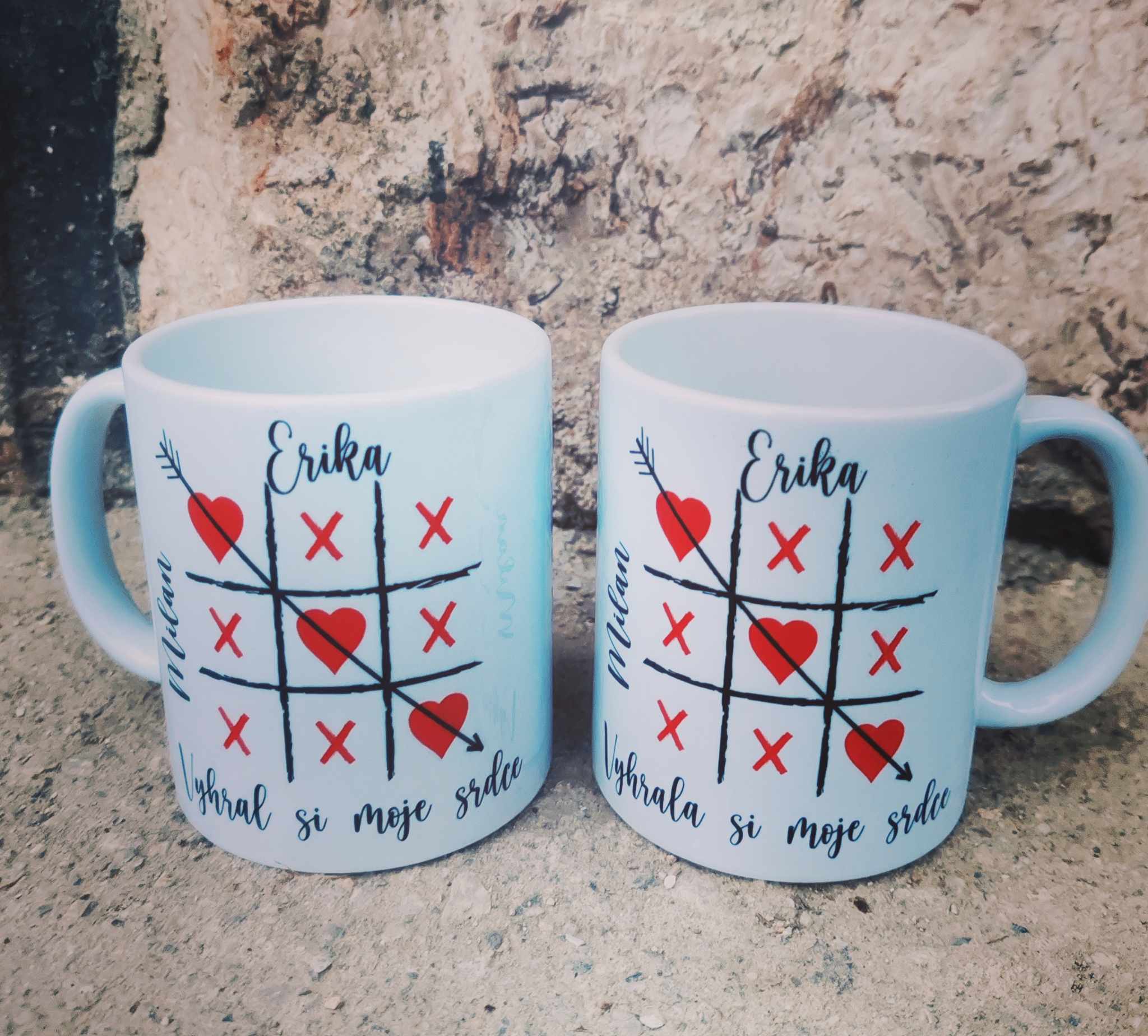 Hrnčeky Láska a Valentín