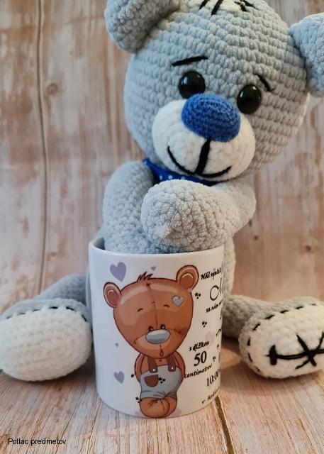 Pamätný hrnček pre novorodenca iniciálka M (chlapec)