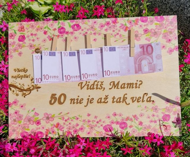 Drevená tabuľa s potlačou Vidíš 54 nie je až tak veľa