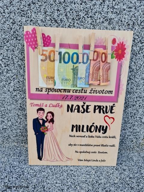 Svadobná tabuľa - Náš prvý milión