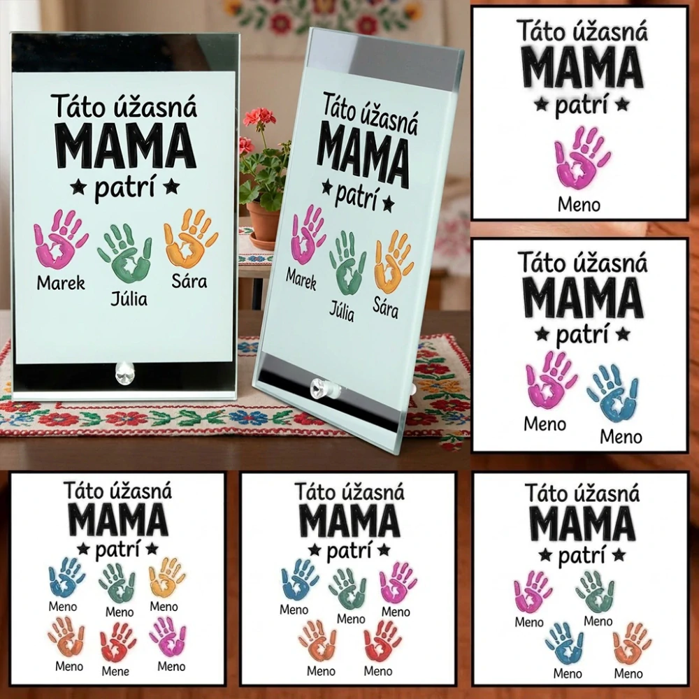 Personalizovaný sklenený fotorámik: Táto úžasná MAMA patrí