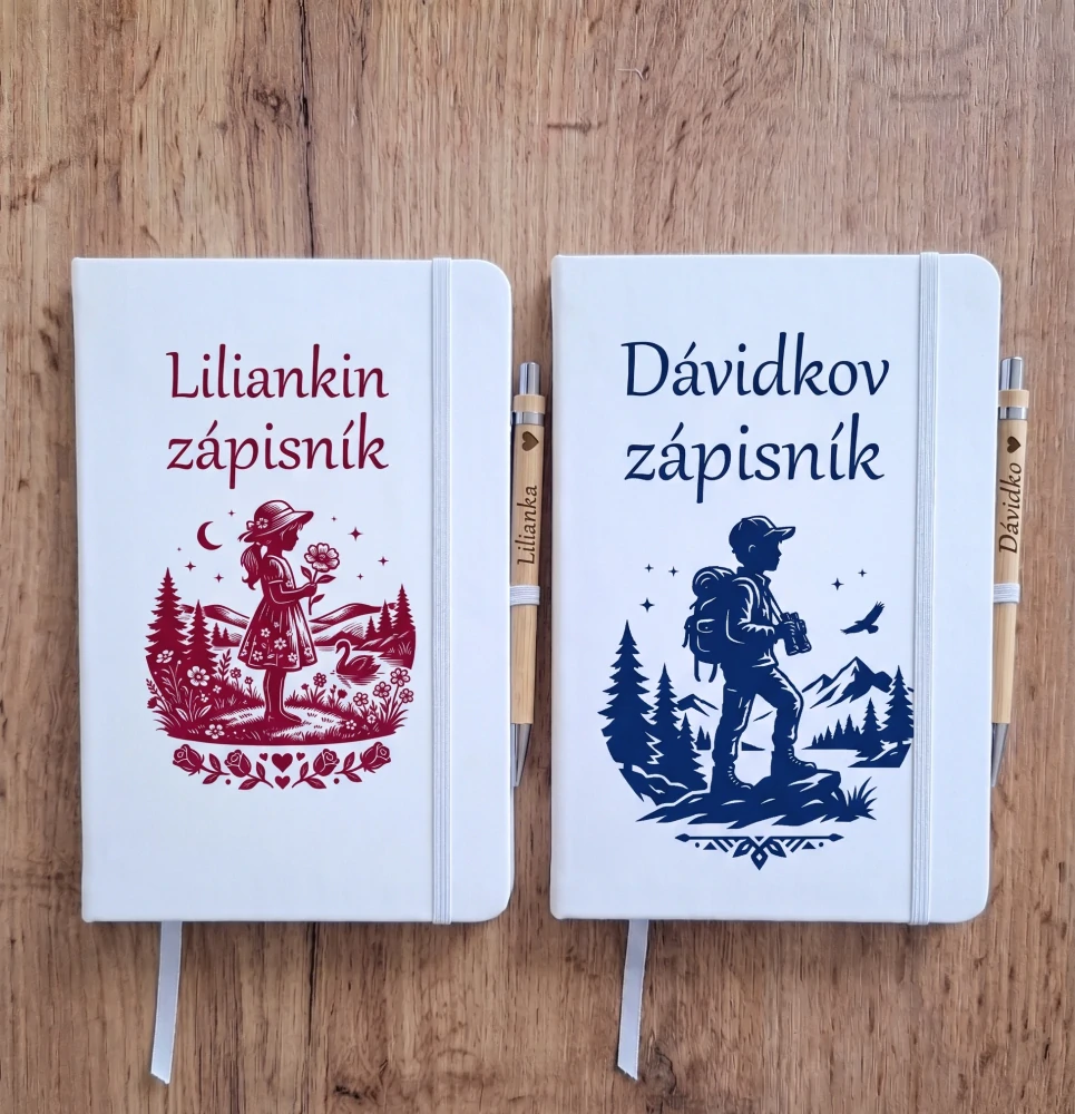 Personalizovaný detský zápisník s bambusovým perom – Jedinečný darček pre malých objaviteľov