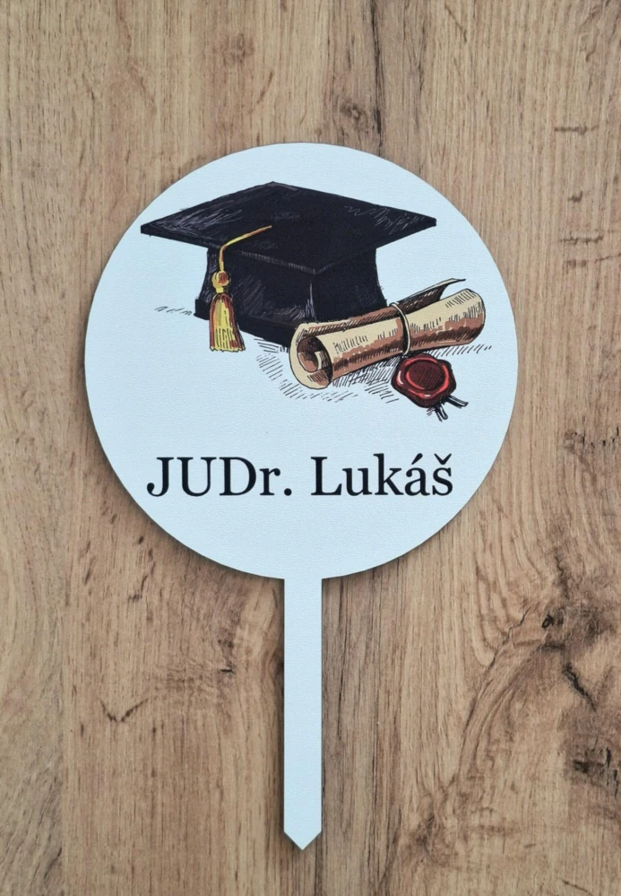🎓 Personifikovaný zápich do torty – Promócie