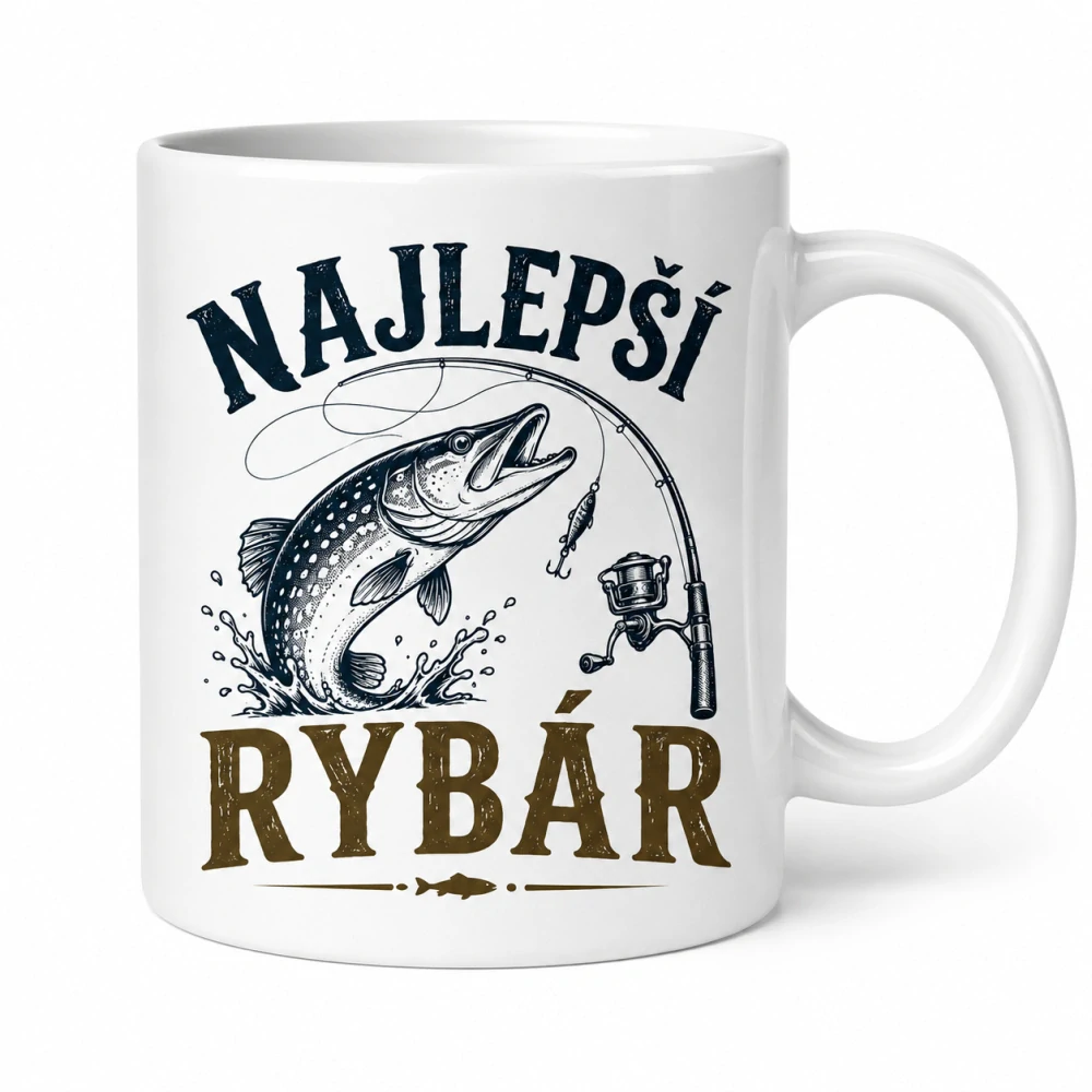 Najlepší rybár – keramický hrnček (s krabičkou)