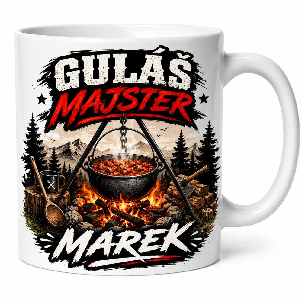 Hrnček Guláš Majster – personalizovaný hrnček s menom (s krabičkou)