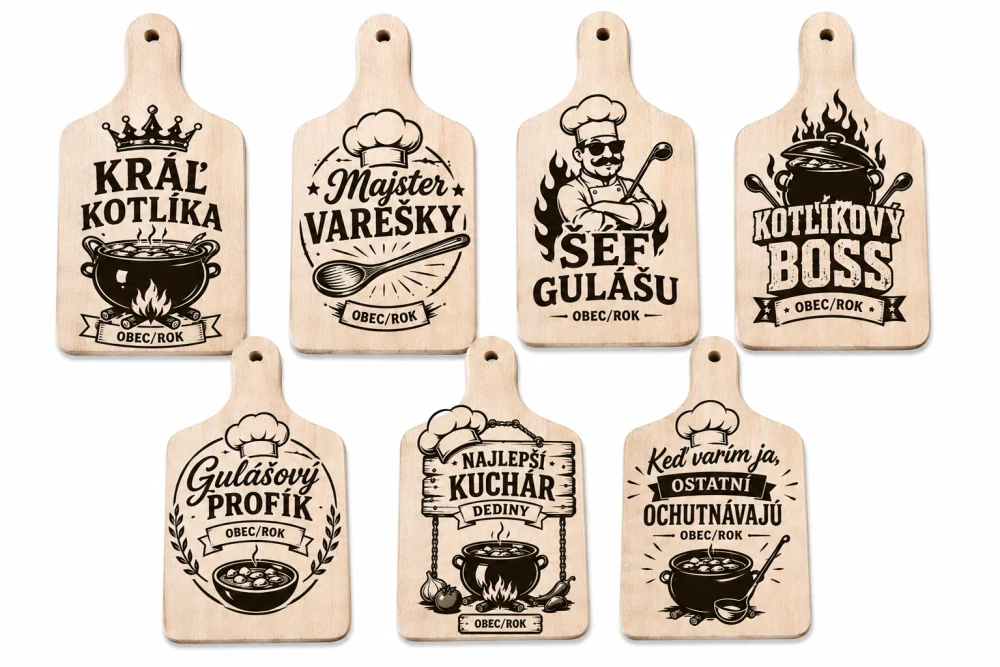 Gravírovaný drevený lopárik s vlastným dizajnom na každú príležitosť