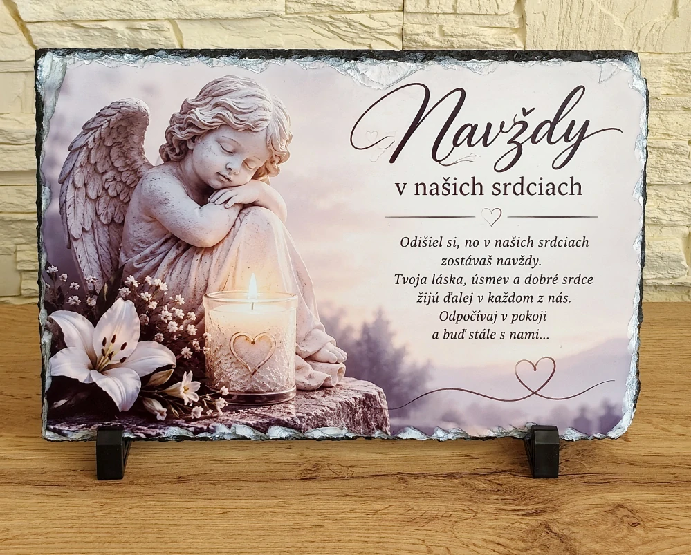 Spomienkový prírodný kameň – Navždy v našich srdciach