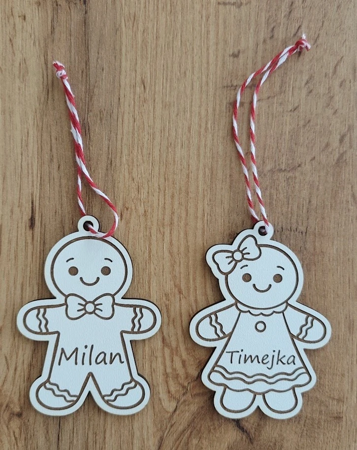 Vianočný drevený medovníček s menom na želanie 🎄🍪