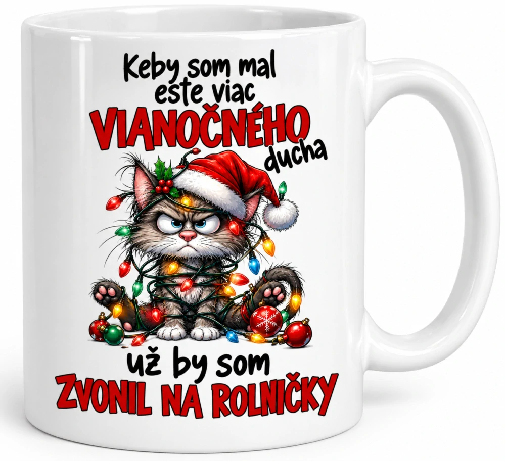 Vianočný hrnček – „Keby som mal ešte viac vianočného ducha“ (s krabičkou)