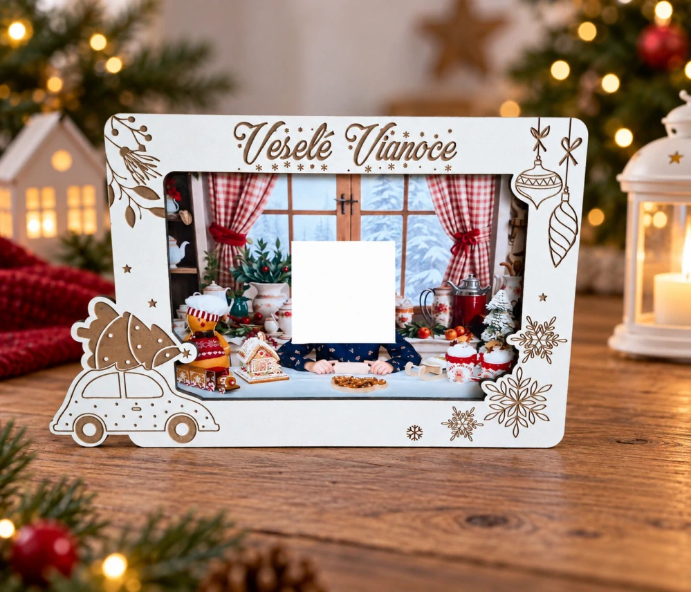 Vianočný fotorámik „Veselé Vianoce“ 🎄