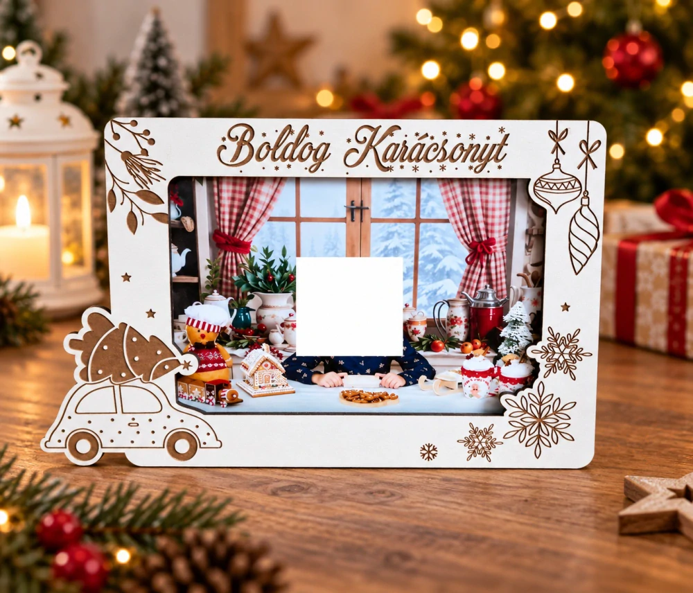 Vianočný fotorámik „Boldog Karácsonyt“ 🎄