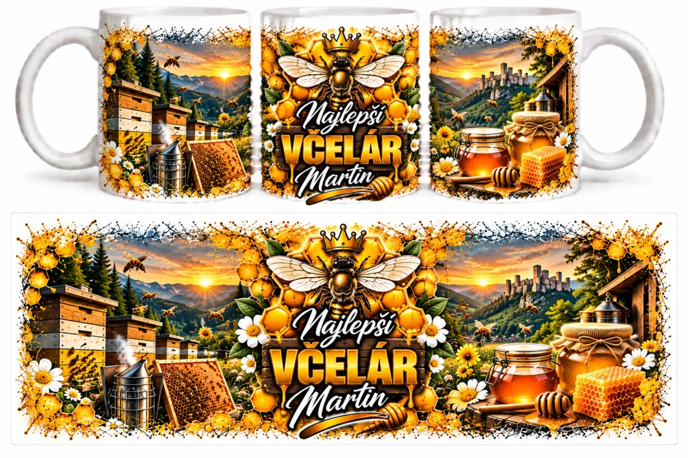 Personalizovaný hrnček – Najlepší včelár 🐝🍯 (s krabičkou)