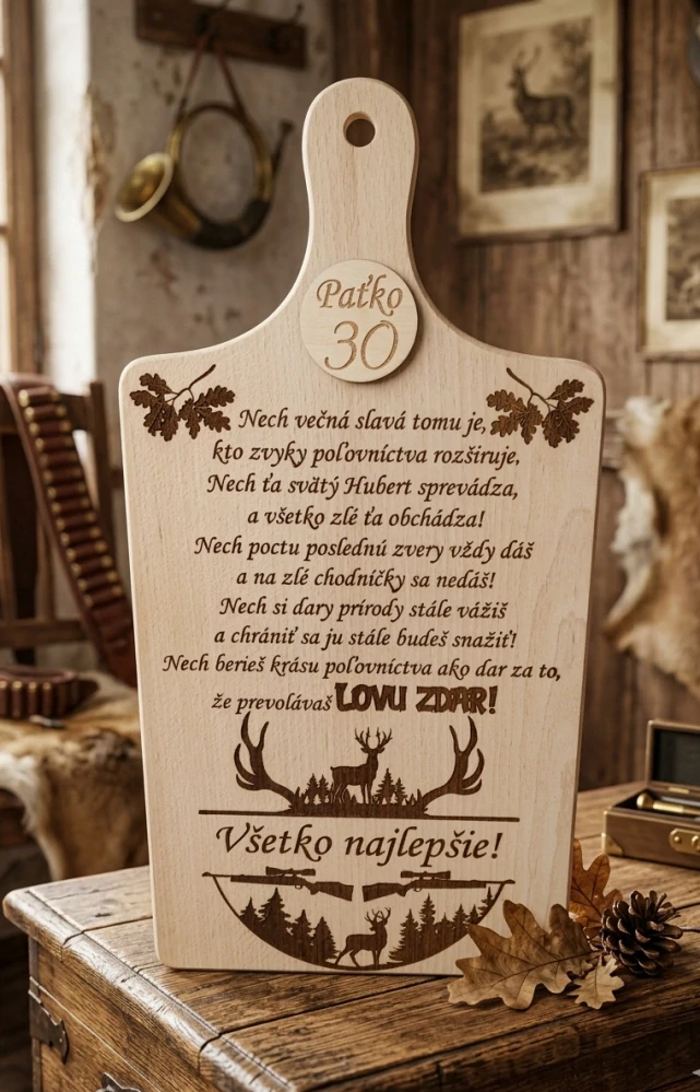 Personalizovaný poľovnícky lopárik – Darček s príbehom