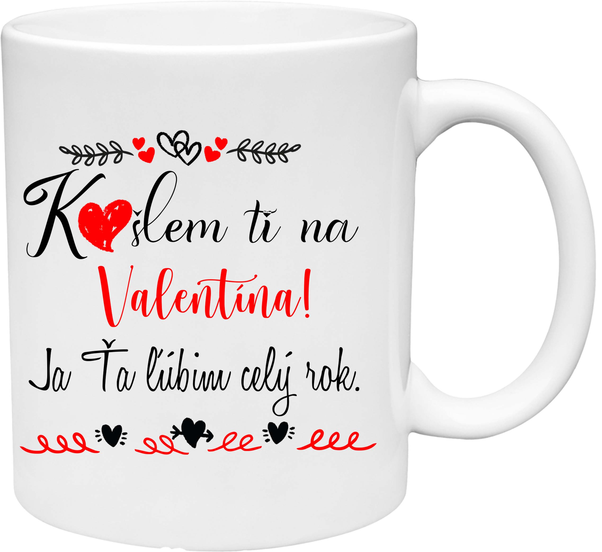 Hrnček Kašlem ti na Valentína! (s krabičkou)