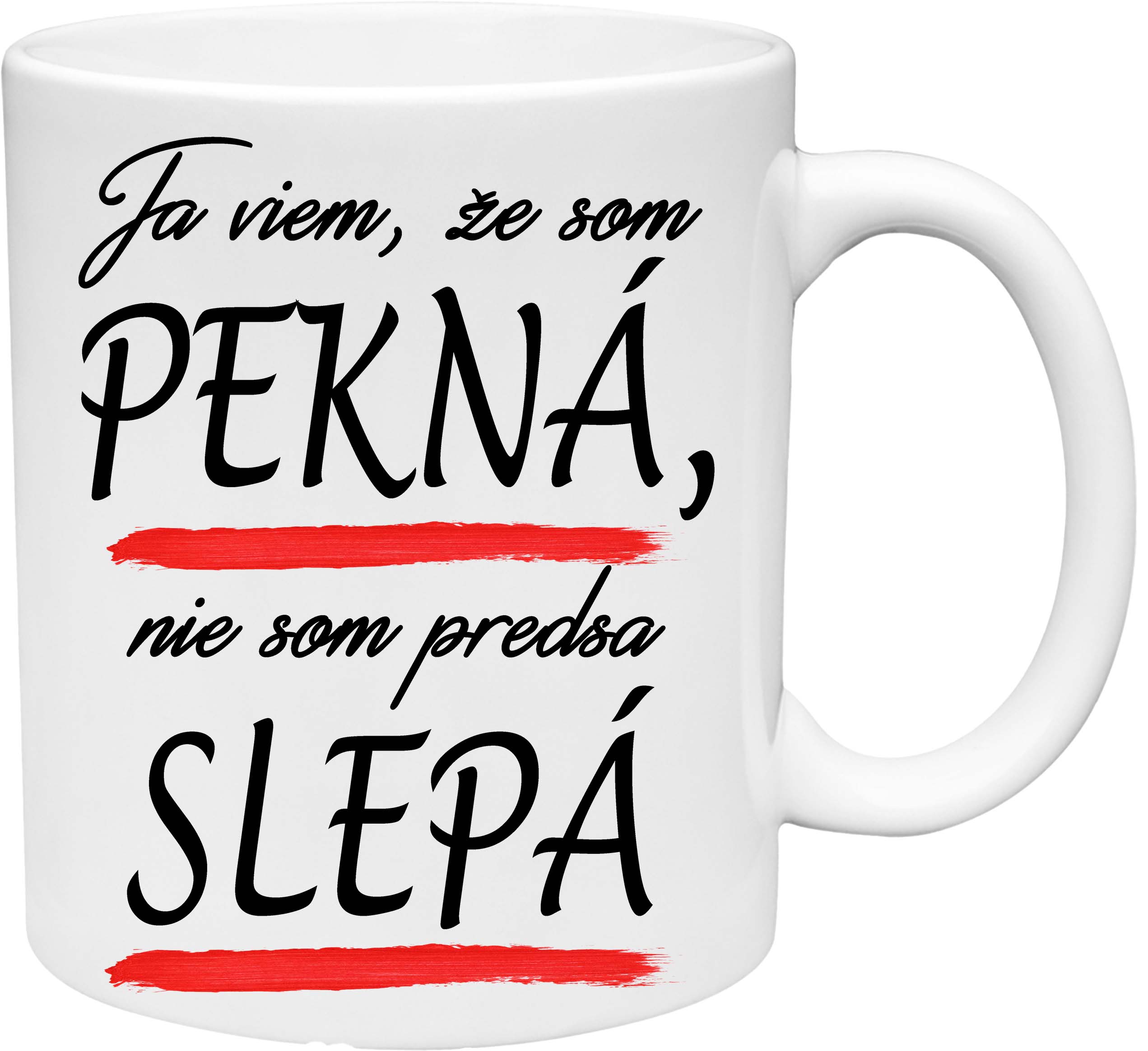 Hrnček Ja viem, že som pekná (s krabičkou)