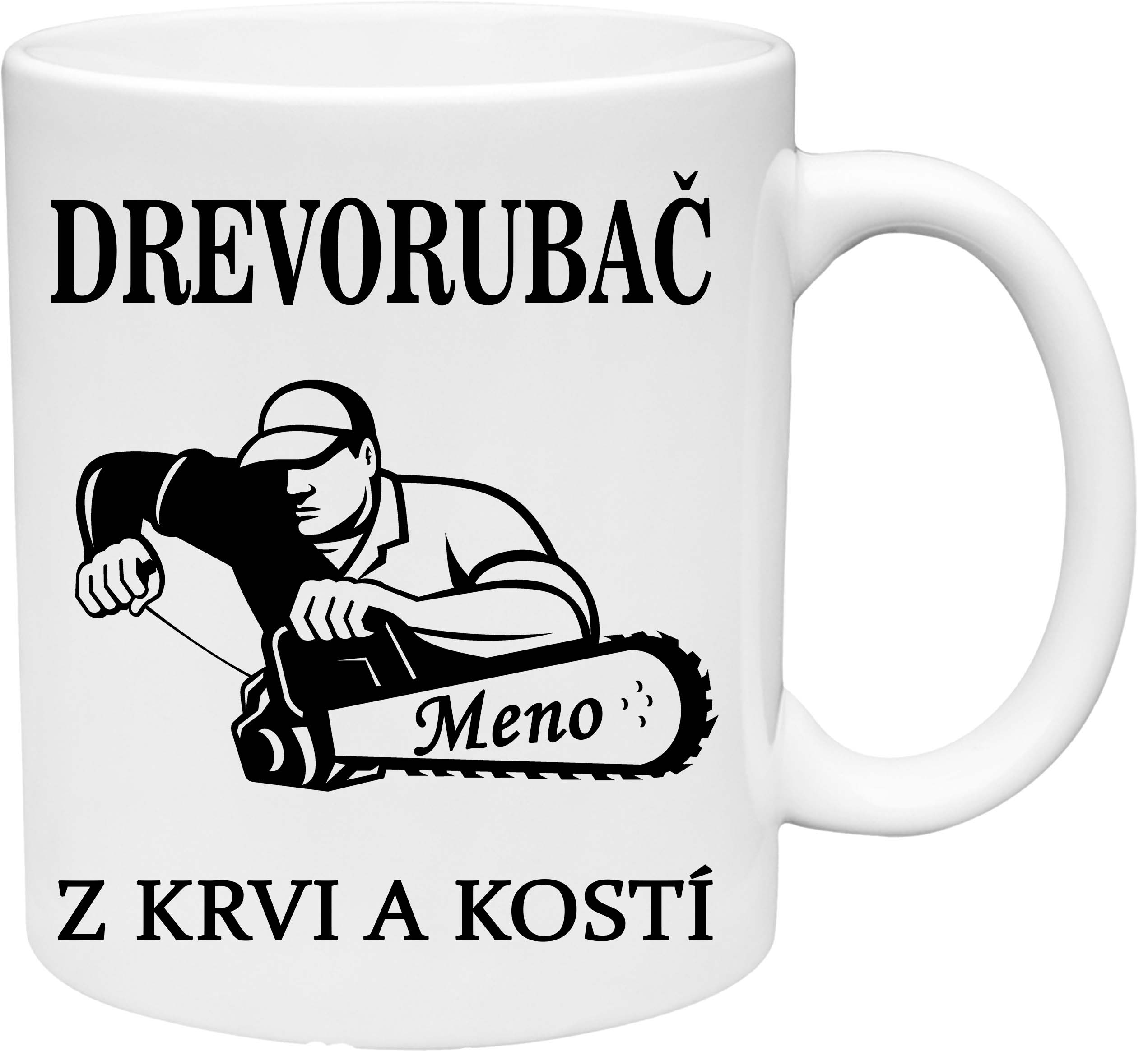 Hrnček drevorubač z krvi a kostí (s krabičkou)