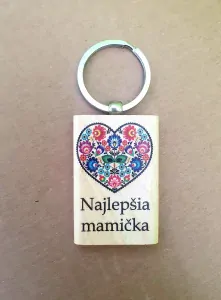 Drevená kľúčenka Najlepšia mamička