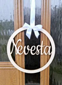 Kruh nevesta s bielou mašlou