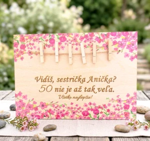 Drevená tabuľa s potlačou Vidíš .... nie je až tak veľa