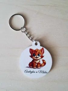Drevená kľúčenka Mačka
