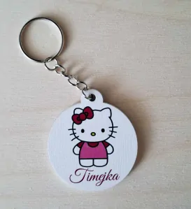 Drevená kľúčenka Hello Kitty