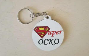 Drevená kľúčenka Super ocko