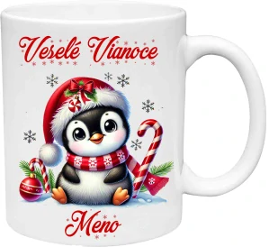 Hrnček Veselé Vianoce tučniačik 3 (s krabičkou)
