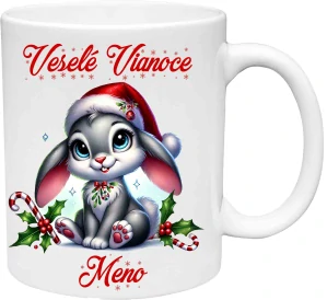 Hrnček Veselé Vianoce zajačik 5 (s krabičkou)