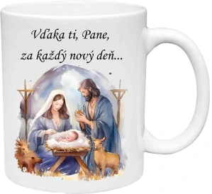 Hrnček Vďaka ti, Pane, za každý nový deň (s krabičkou)