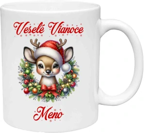 Hrnček Veselé Vianoce sobík 2 (s krabičkou)