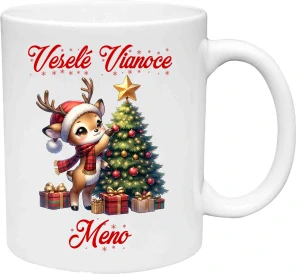 Hrnček Veselé Vianoce sobík 4 (s krabičkou)