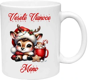 Hrnček Veselé Vianoce sobík 5 (s krabičkou)