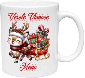 Hrnček Veselé Vianoce sobík 6 (s krabičkou)