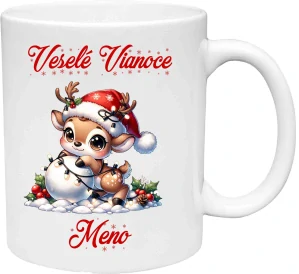 Hrnček Veselé Vianoce sobík 7 (s krabičkou)