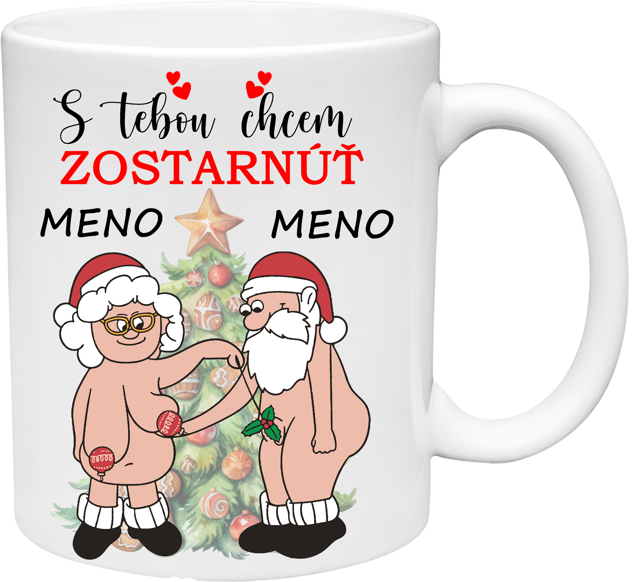 Hrnček S tebou chcem zostarnúť Vianočná edícia (s krabičkou)