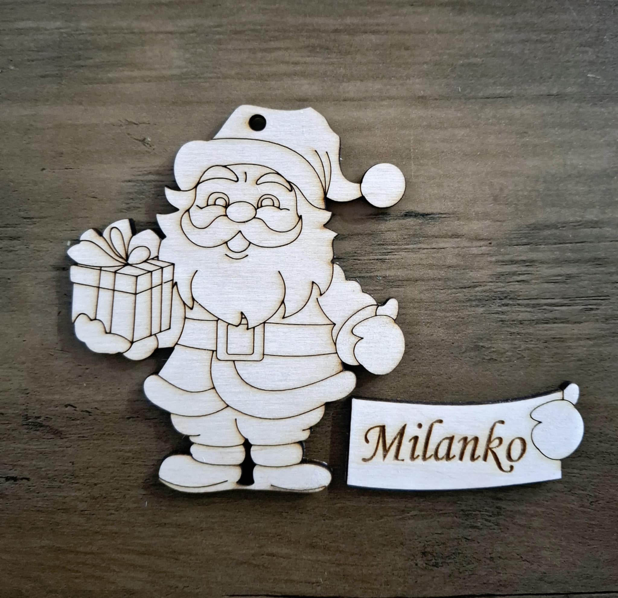 Vianočná ozdoba Mikuláš na maľovanie