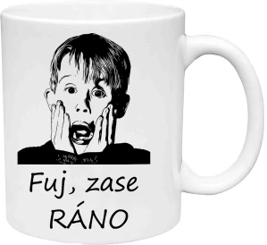 Hrnček Kevin - Fuj, zase ráno (s krabičkou)