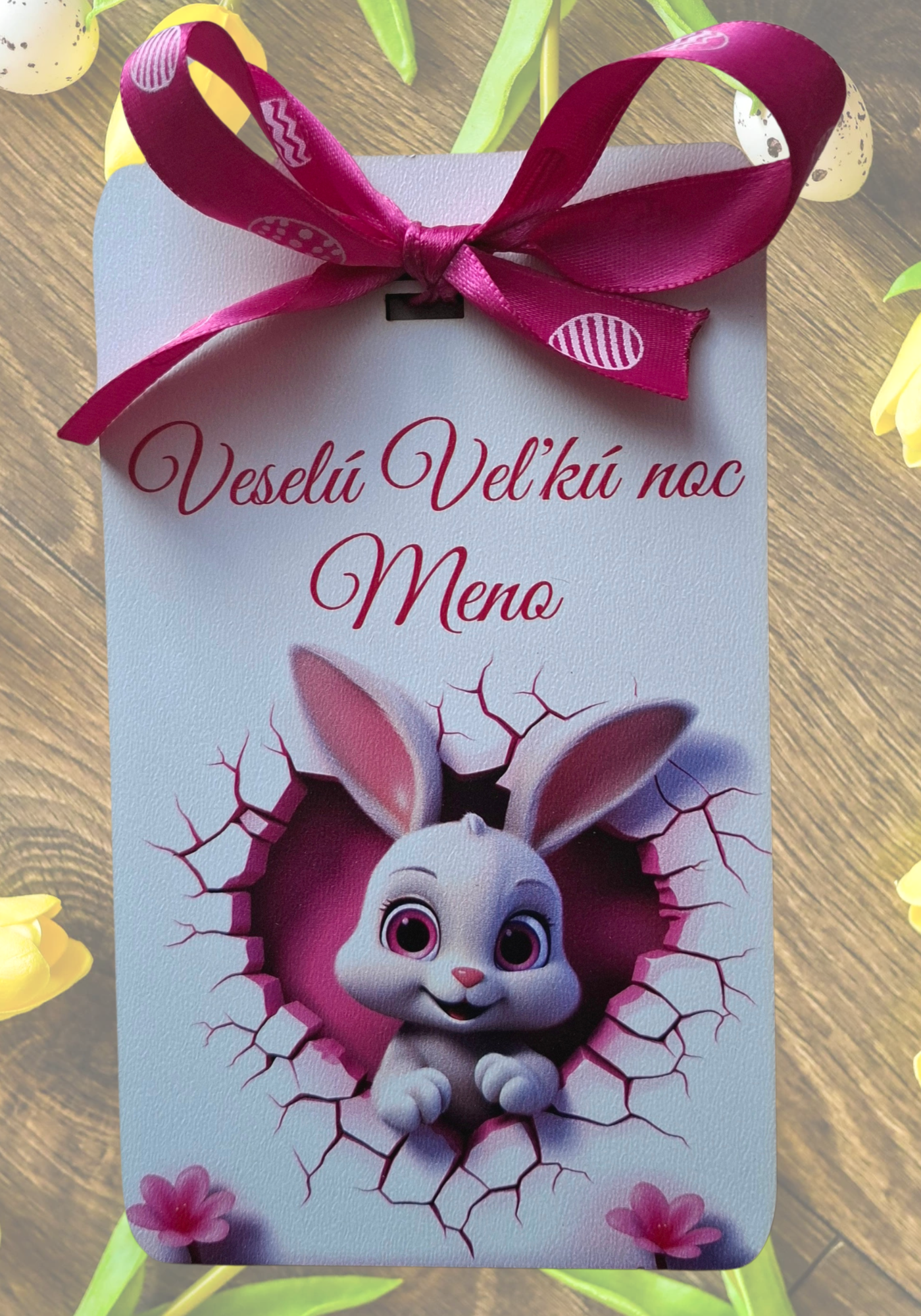 Veľkonočná Drevená tabuľa na darovanie peňazí 15