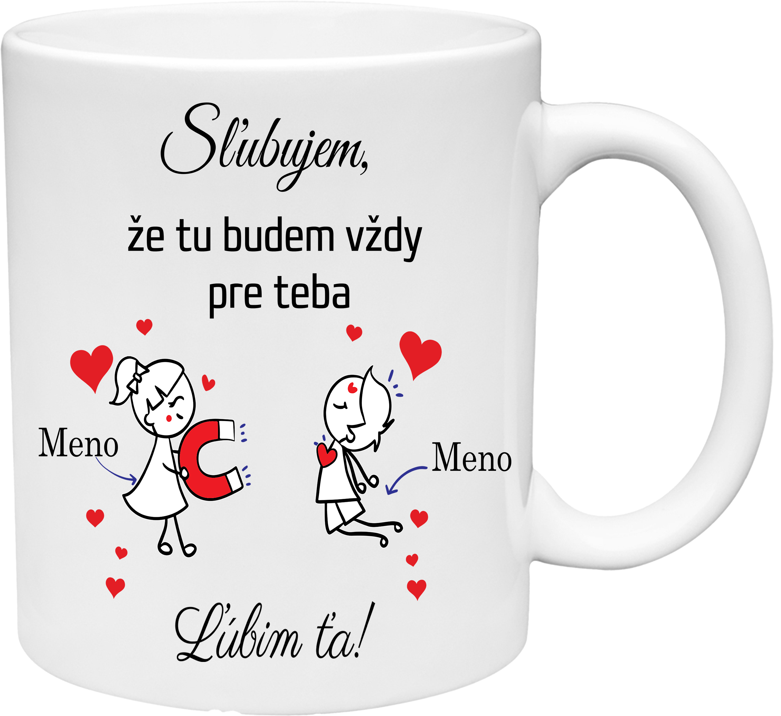 Hrnček sľubujem, že tu budem vždy pre teba (s krabičkou)