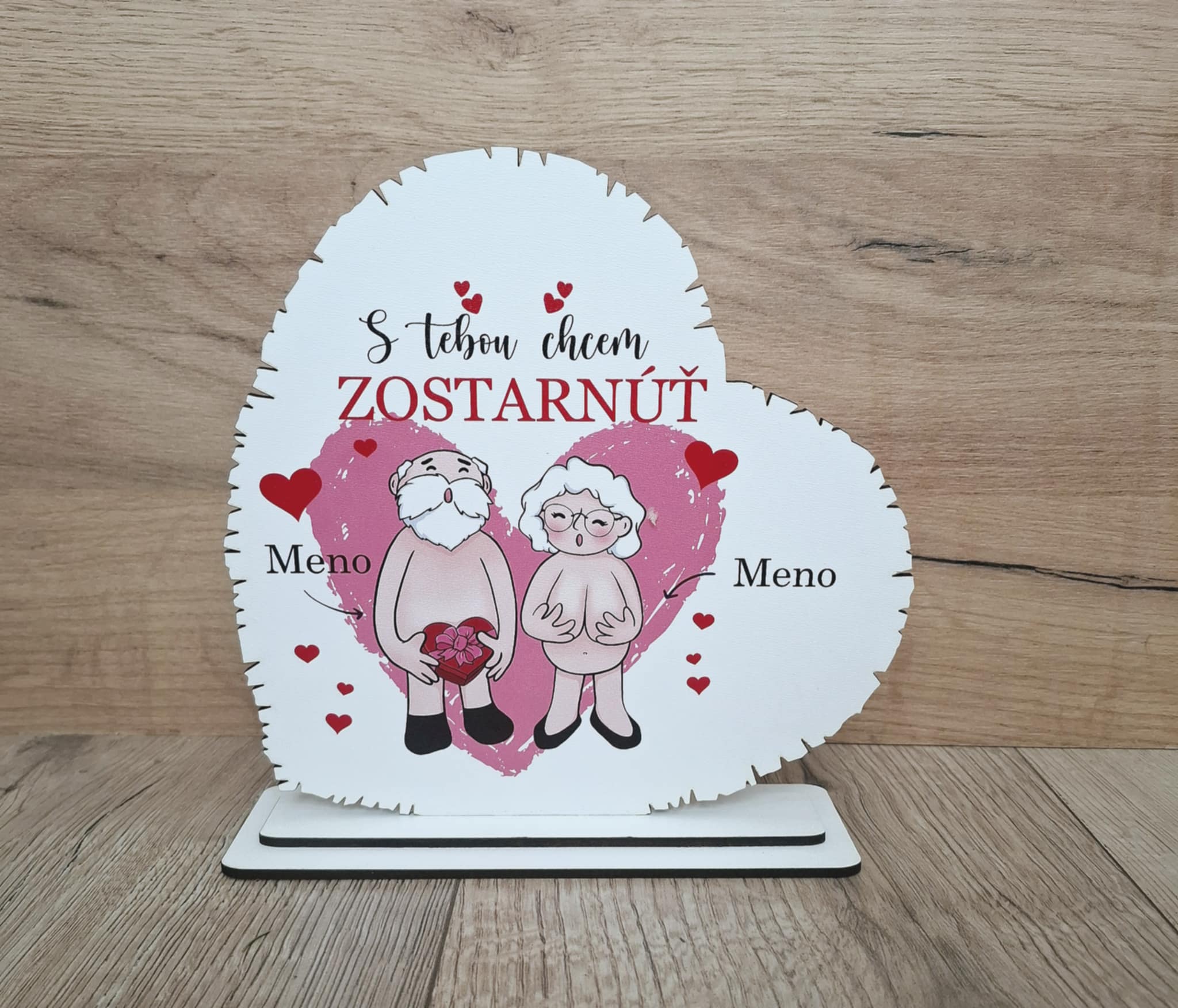 Srdce na stojane Stebou chcem zostarnúť