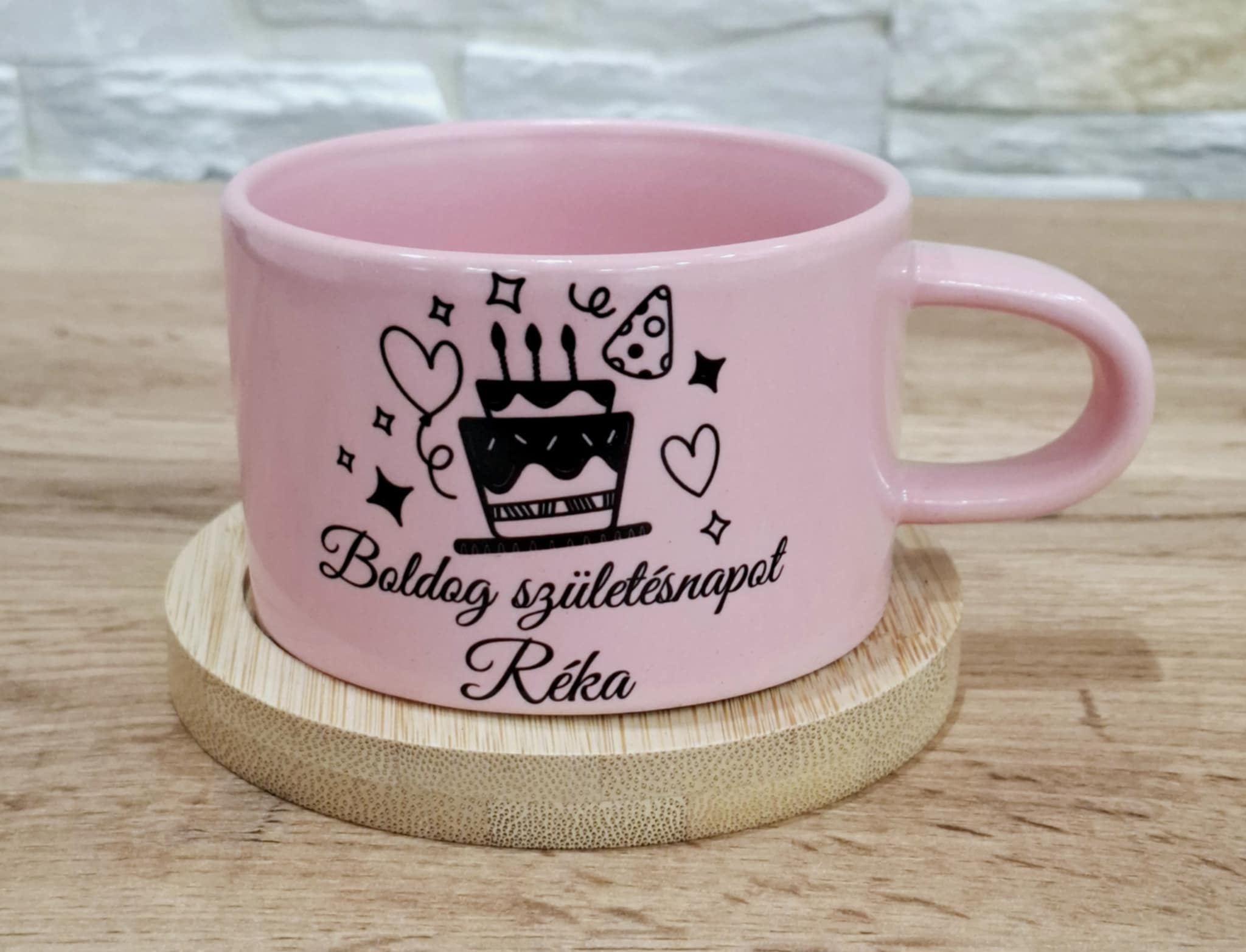 Hrnček Makrónka Boldog születésnapot