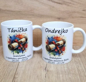 Hrnček k ukončeniu štúdia s venovaním  (s krabičkou)