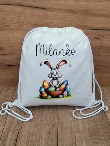 Veľkonočné bavlnené vrecúško zajačik