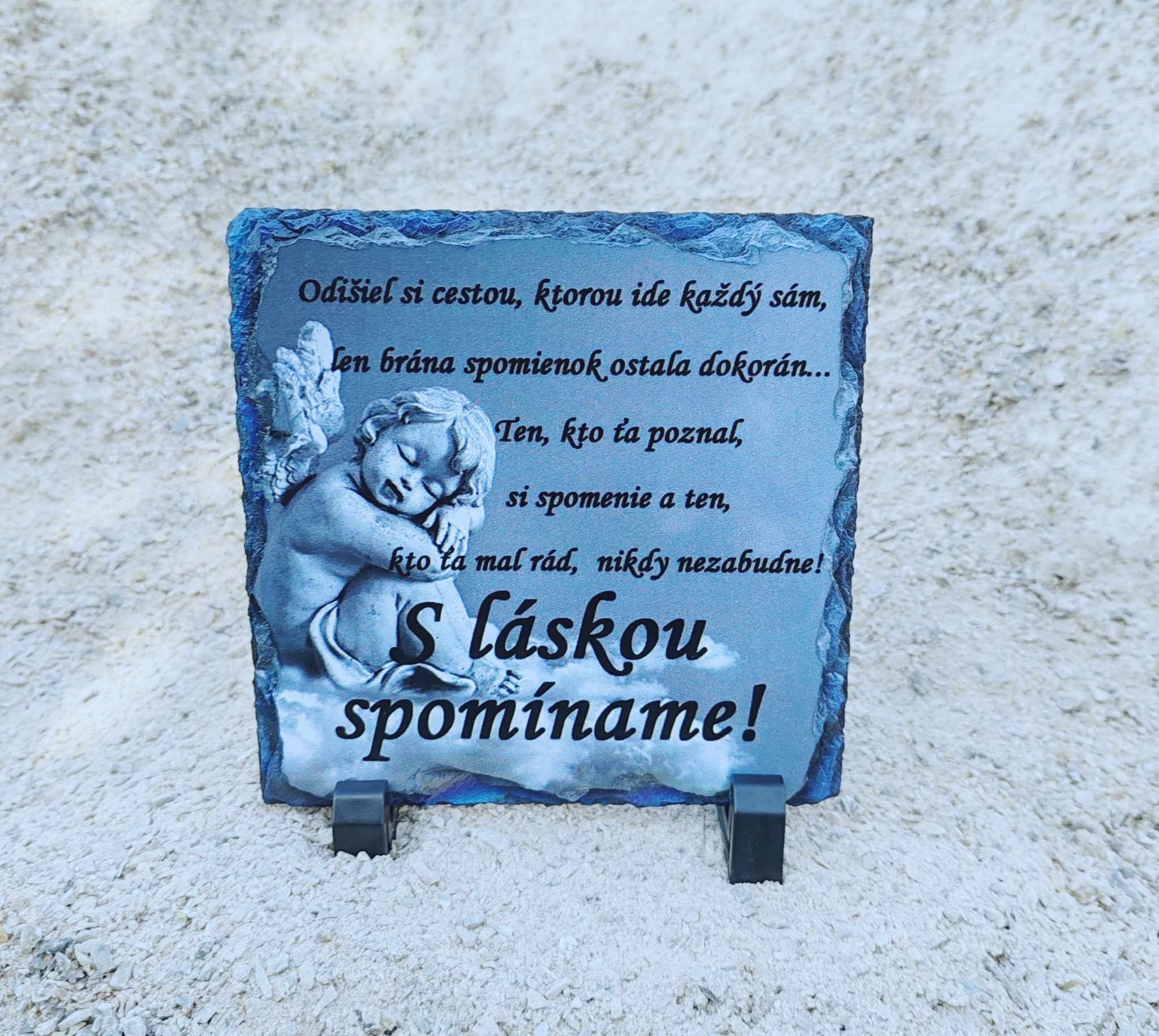 Dekoračný prírodný kameň na hrob (muž)
