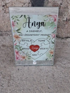 Sklenený fotorámik Anya, a személy, aki összetart minket