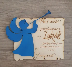 Pamätná tabuľa Prvé sväté prijímanie anjel 2