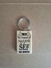 Drevená kľúčenka Takto vyzerá najlepší šéf na svete