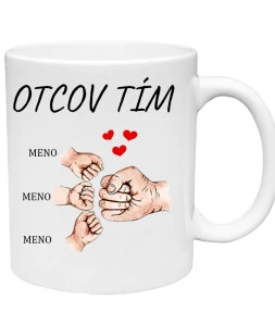 Hrnček Otcov tím - ruky (s krabičkou)