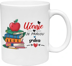 Hrnček učenie je prácou srdca  (s krabičkou)