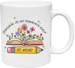 Hrnček Ďakujem, že mi pomáhate rásť  (s krabičkou)